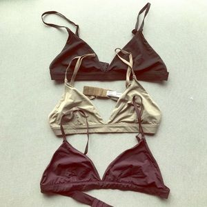 3 silk bralettes from Aritzia!